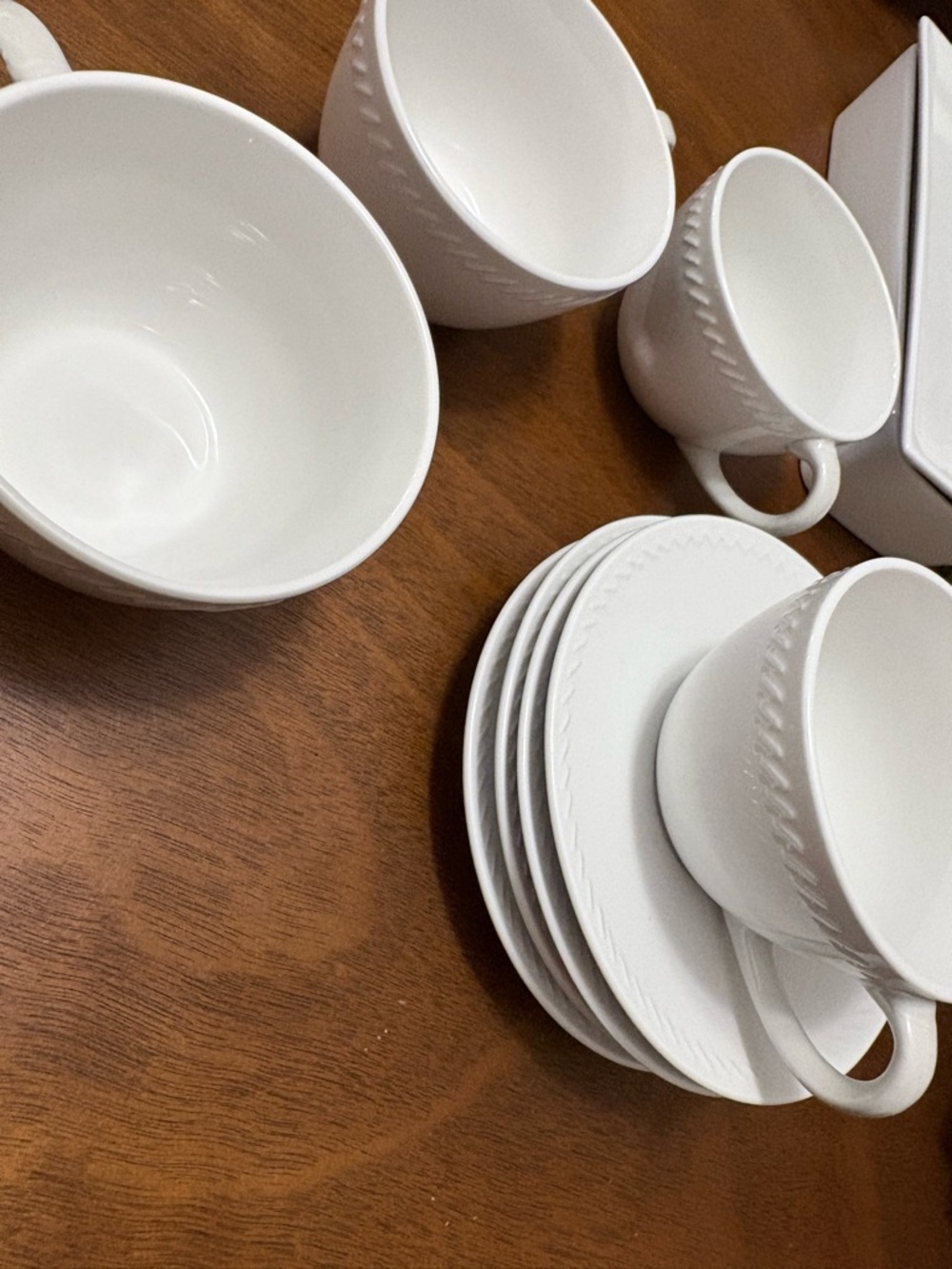 White Ceramic Tea Cup and Saucer Set - Classic White